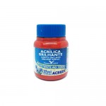 TINTA ACRILICA BRILHANTE ACRILEX  37ML VERMELHO FOGO